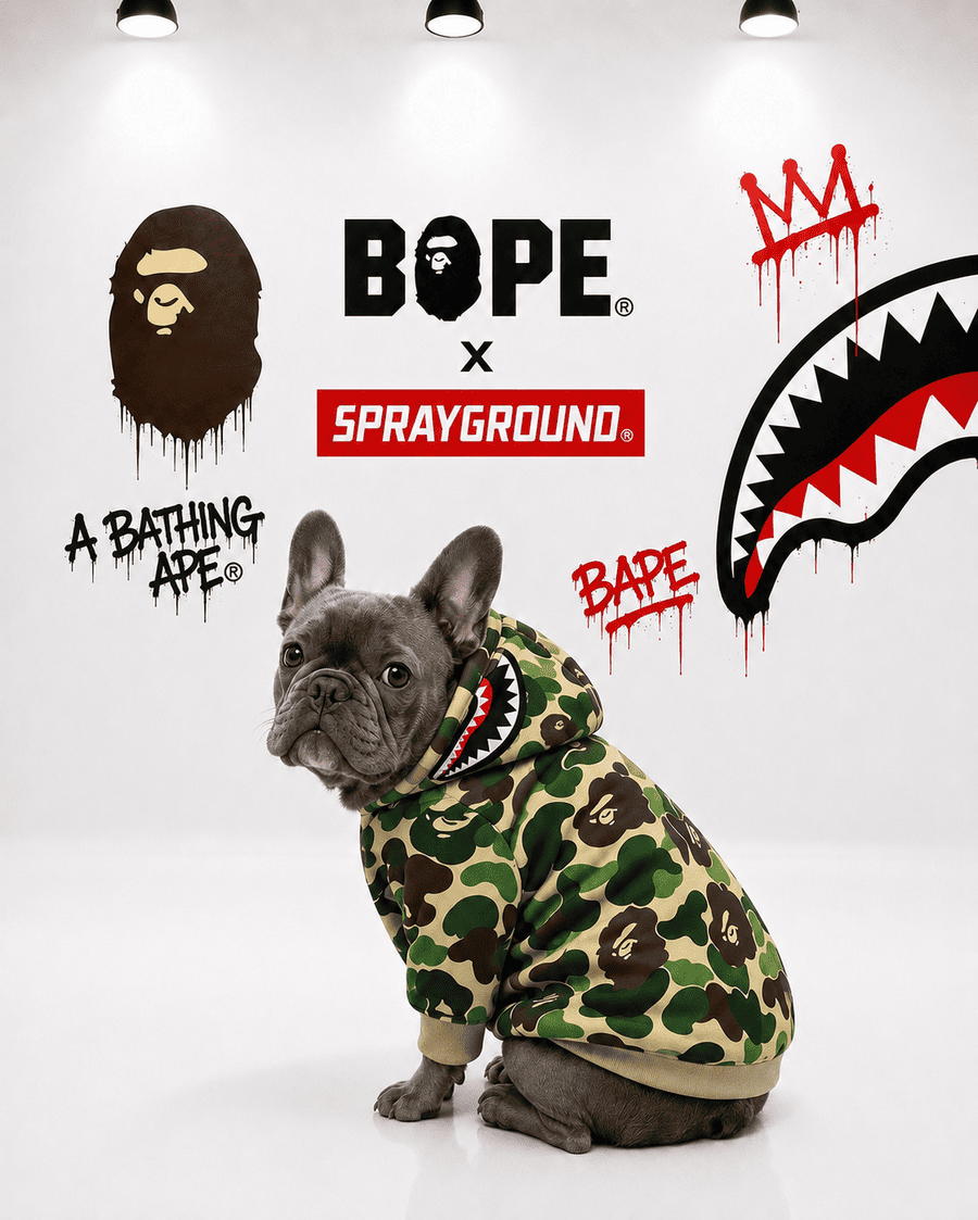 Hoodie Sprayground x Bape